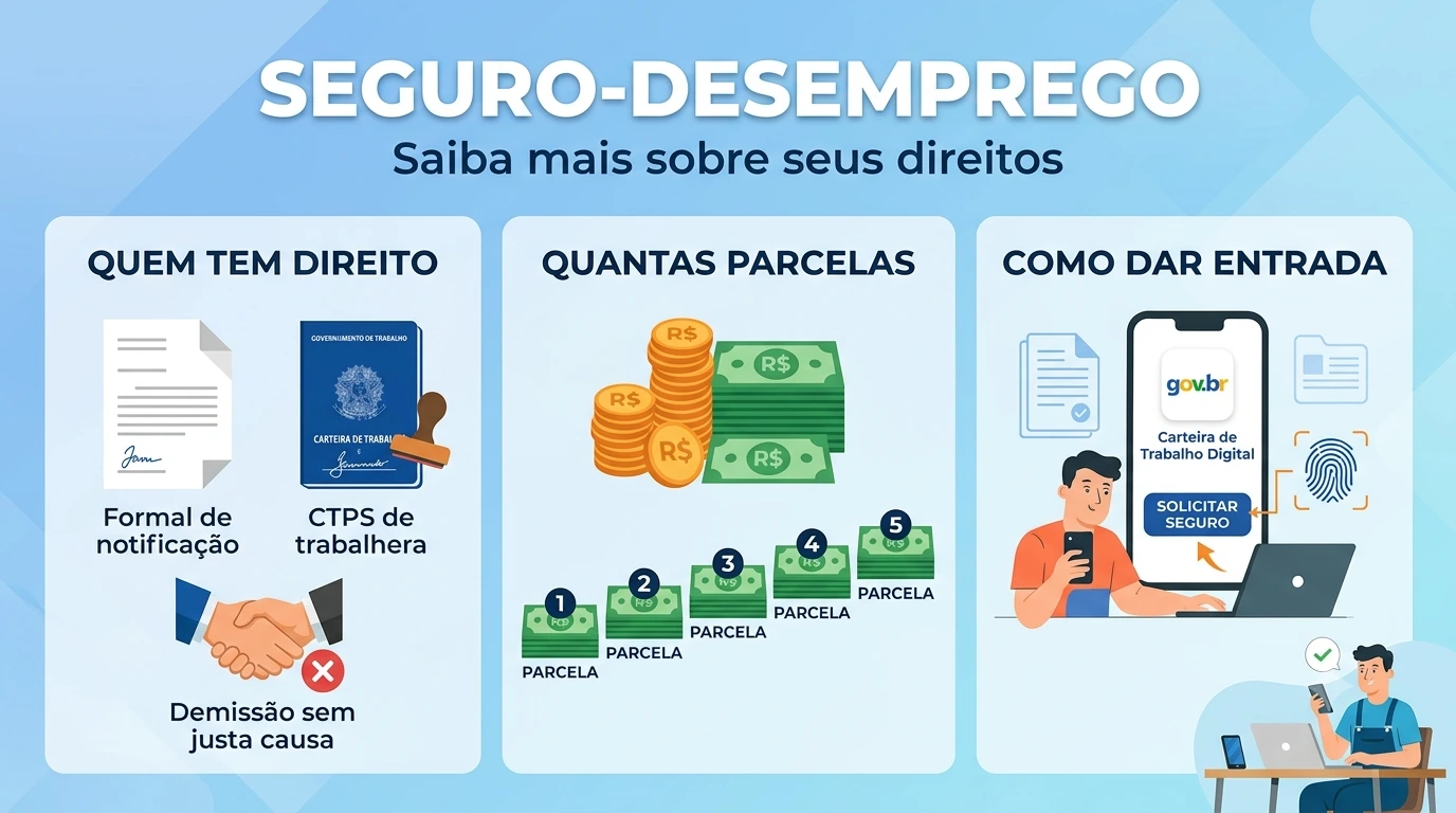 Rescisão e demissão — Seguro-desemprego: quem tem direito, quantas parcelas e como dar entrada