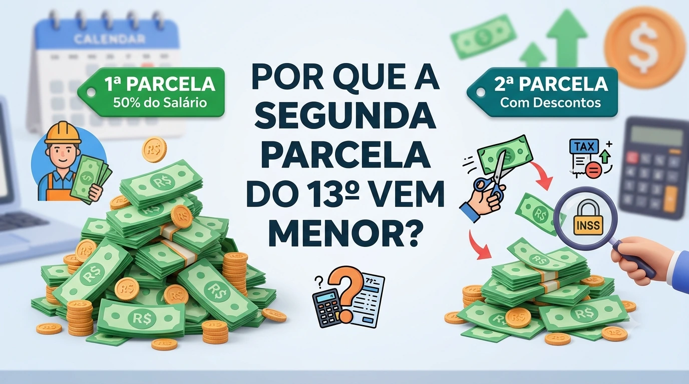 Férias e 13º — Por que a segunda parcela do 13º vem tão menor que a primeira